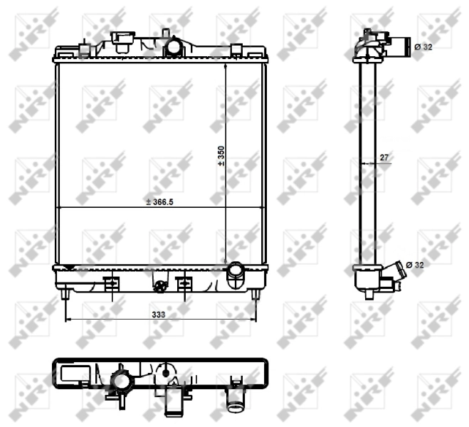 Radiateur, refroidissement du moteur NRF 526356