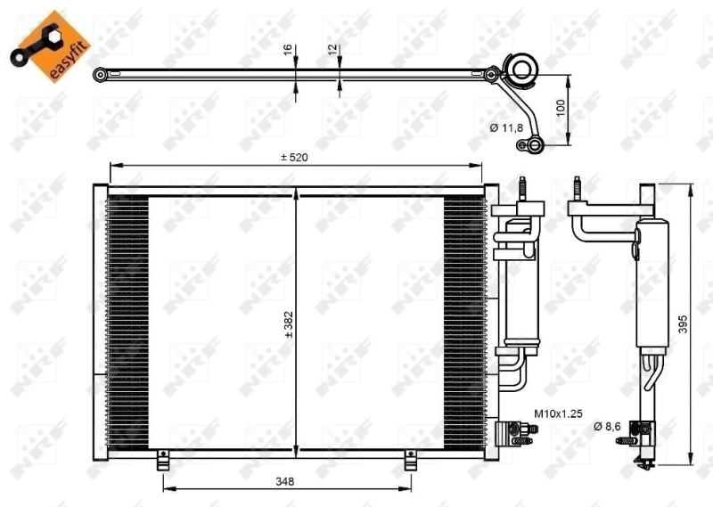 Condenseur, climatisation NRF 350205
