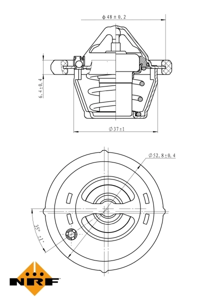 Thermostat, liquide de refroidissement NRF 725159