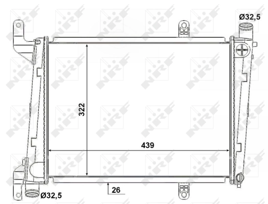 Radiateur, refroidissement du moteur NRF 53193