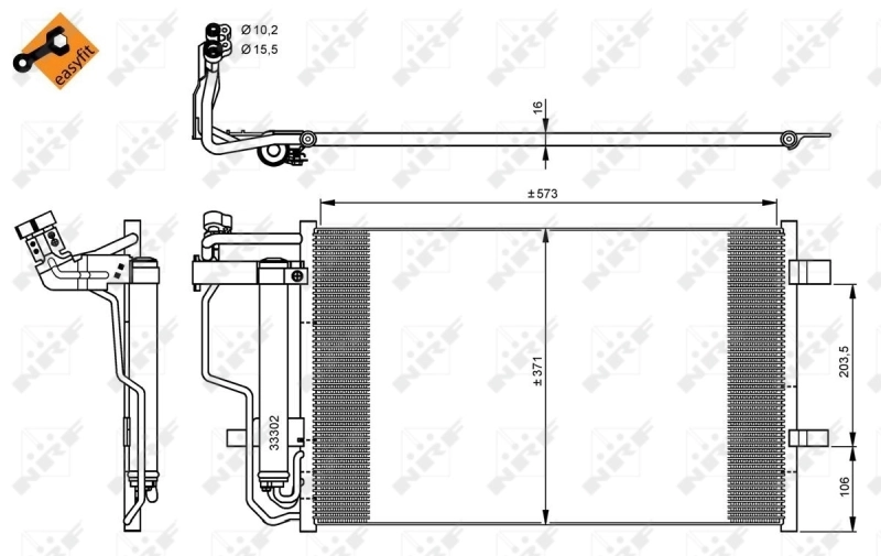 Condenseur, climatisation NRF 35922