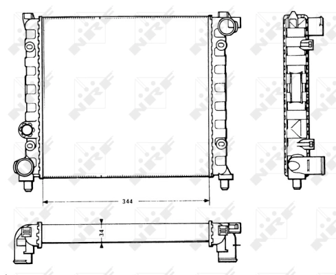 Radiateur, refroidissement du moteur NRF 58766