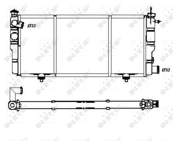 Radiateur, refroidissement du moteur NRF 507120