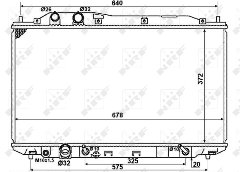 Radiateur, refroidissement du moteur NRF 58379