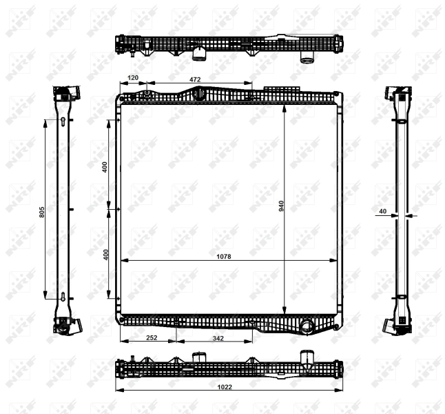 Radiateur, refroidissement du moteur NRF 519895
