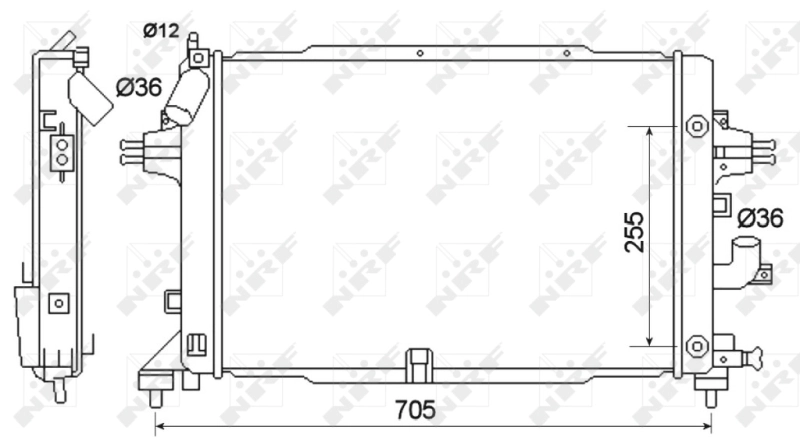 Radiateur, refroidissement du moteur NRF 53145