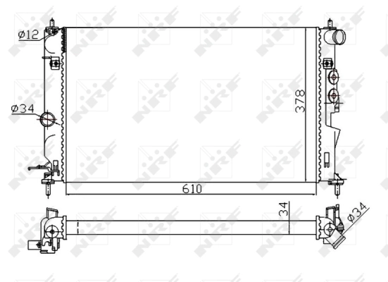 Radiateur, refroidissement du moteur NRF 50563A