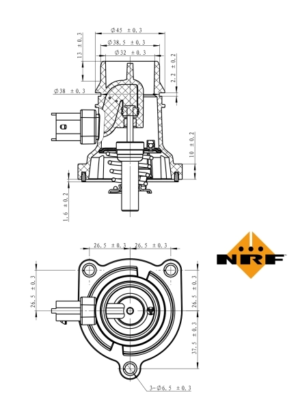Thermostat, liquide de refroidissement NRF 725024