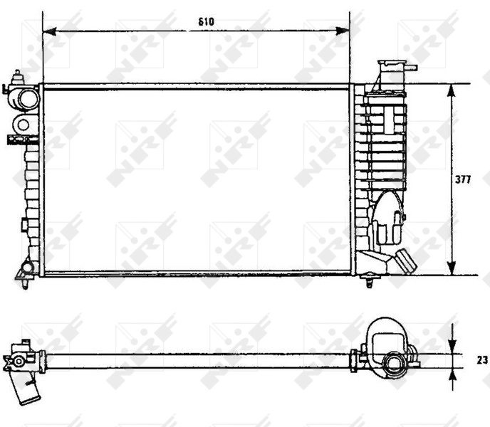 Radiateur, refroidissement du moteur NRF 58961