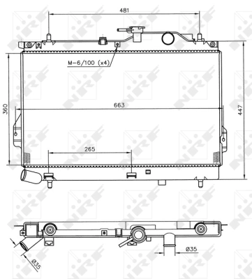 Radiateur, refroidissement du moteur NRF 53364