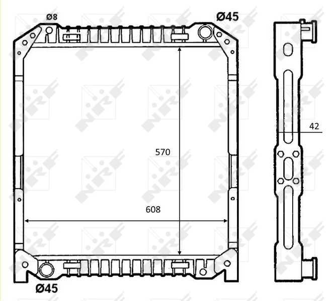 Radiateur, refroidissement du moteur NRF 52096
