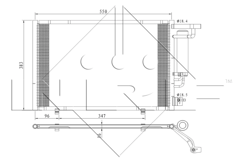 Condenseur, climatisation NRF 350396