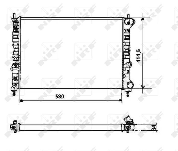 Radiateur, refroidissement du moteur NRF 58169