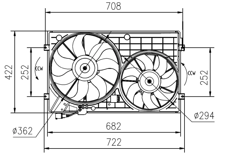 Ventilateur, refroidissement du moteur NRF 47394