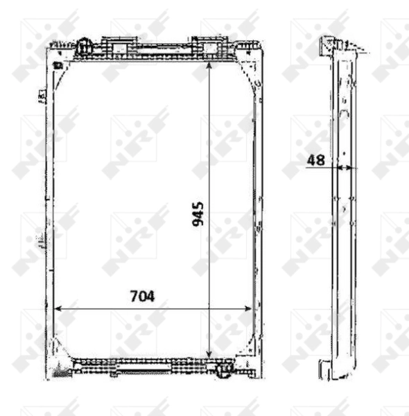 Radiateur, refroidissement du moteur NRF 58346