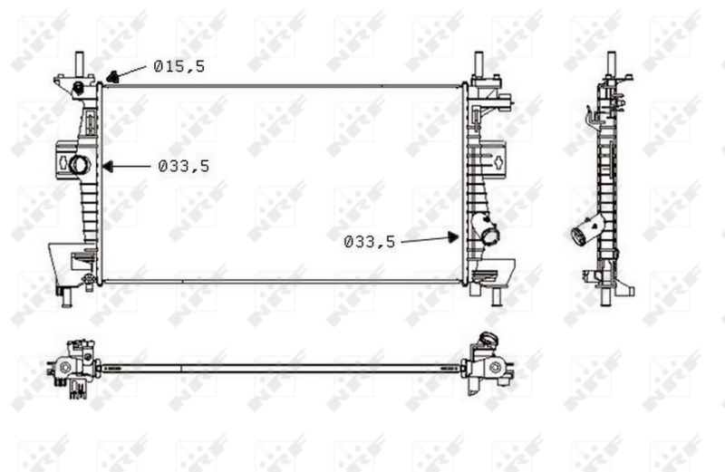 Radiateur, refroidissement du moteur NRF 58487