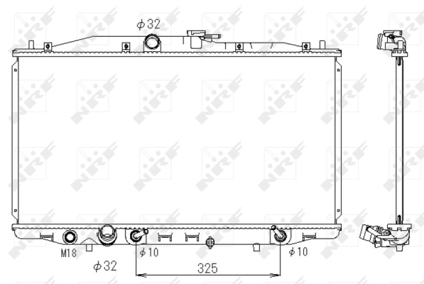 Radiateur, refroidissement du moteur NRF 53391