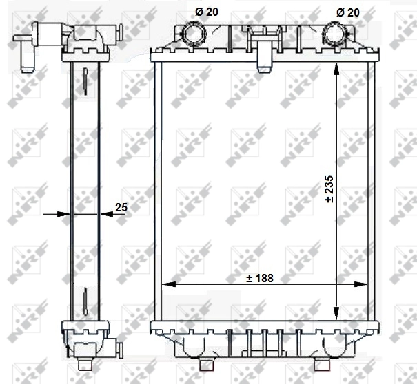 Radiateur, refroidissement du moteur NRF 59183
