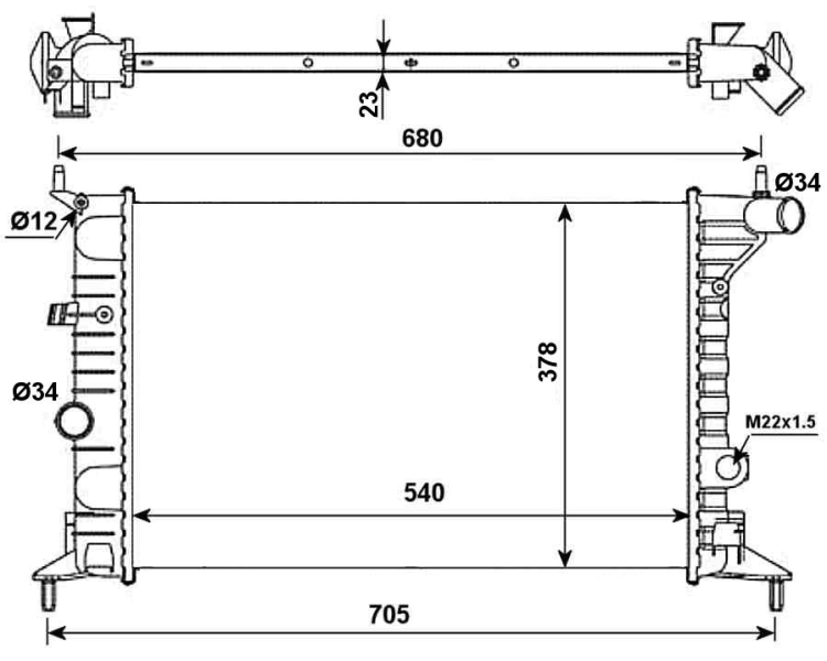 Radiateur, refroidissement du moteur NRF 509516