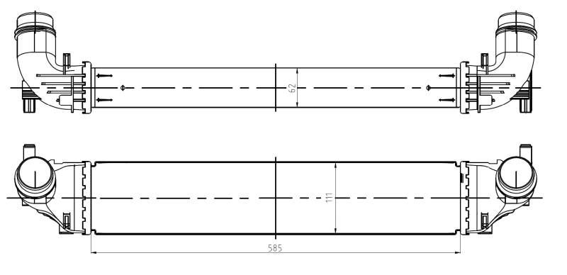 Intercooler, échangeur NRF 309069