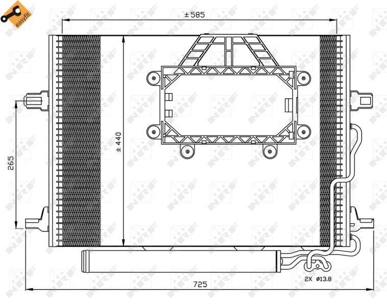 Condenseur, climatisation NRF 350211