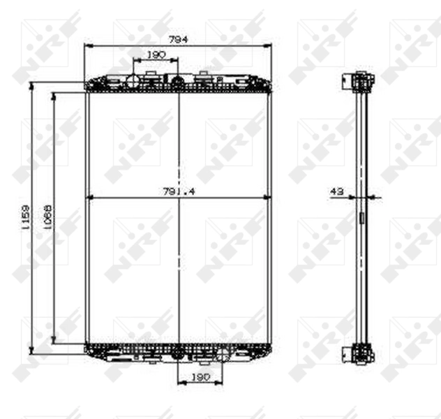 Radiateur, refroidissement du moteur NRF 519541