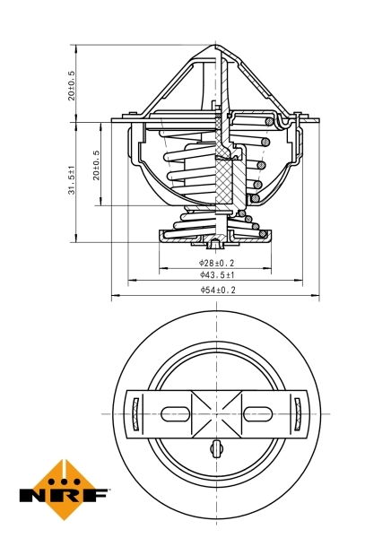 Thermostat, liquide de refroidissement NRF 725060