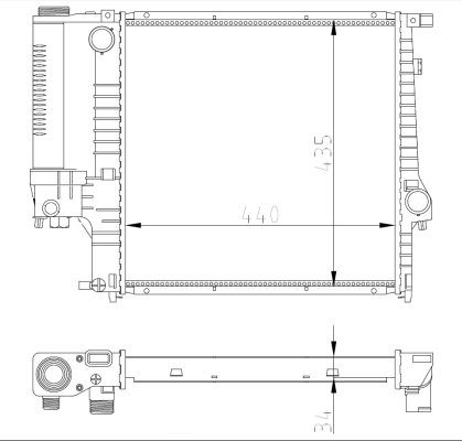 Radiateur, refroidissement du moteur NRF 53849A