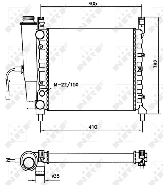 Radiateur, refroidissement du moteur NRF 58731