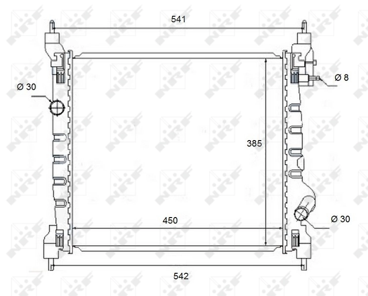 Radiateur, refroidissement du moteur NRF 58454