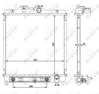 Radiateur, refroidissement du moteur NRF 516355