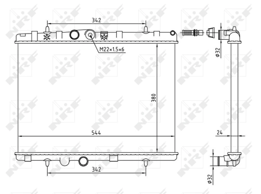Radiateur, refroidissement du moteur NRF
