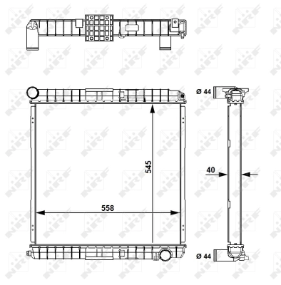Radiateur, refroidissement du moteur NRF 58827