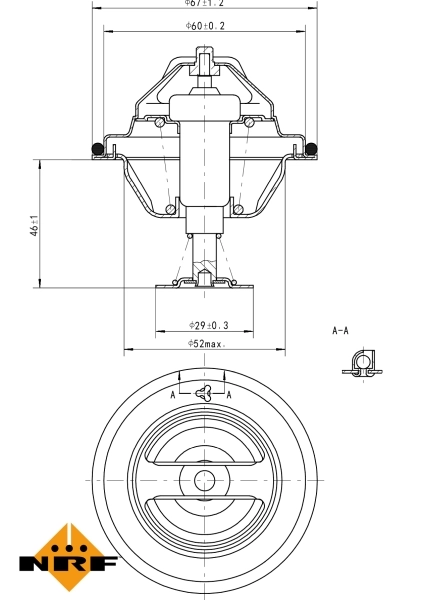 Thermostat, liquide de refroidissement NRF 725077