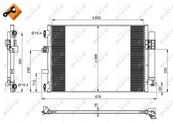 Condenseur, climatisation NRF 350210