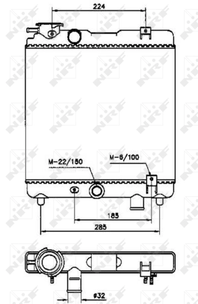 Radiateur, refroidissement du moteur NRF 58659