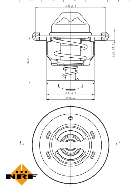 Thermostat, liquide de refroidissement NRF 725206