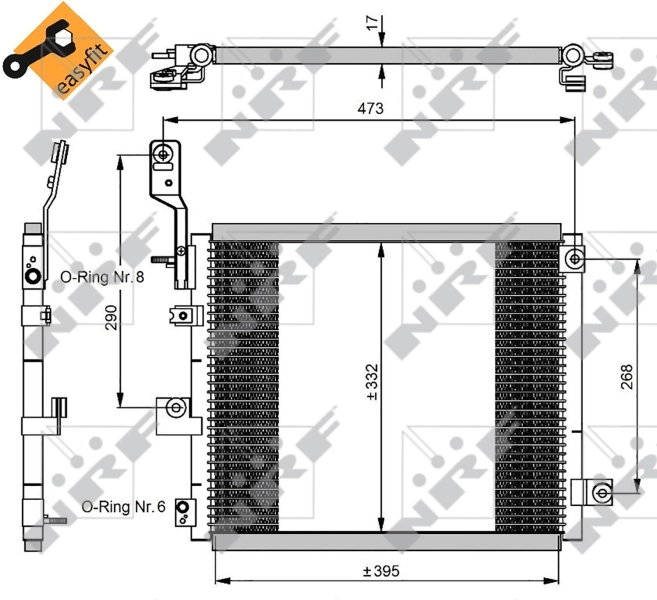 Condenseur, climatisation NRF 350047
