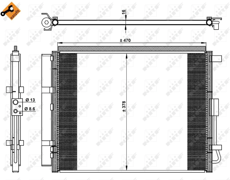Condenseur, climatisation NRF 350230