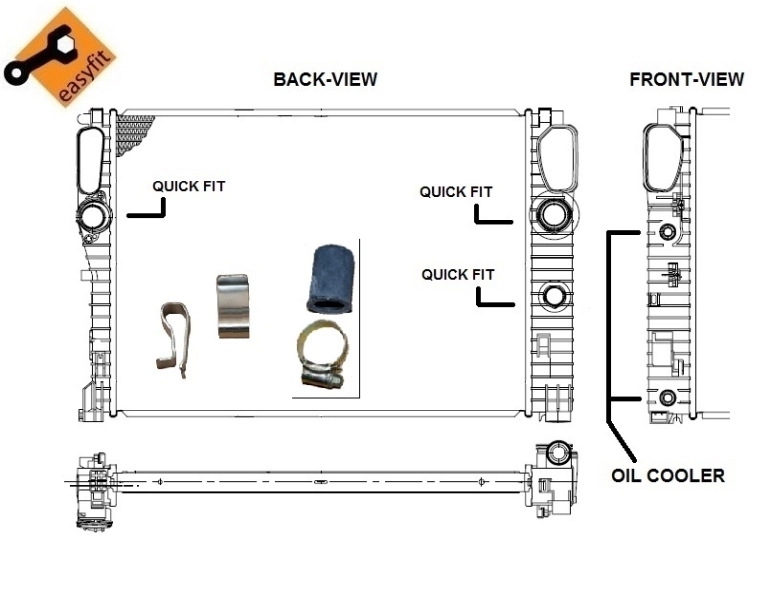 Radiateur, refroidissement du moteur NRF 53422