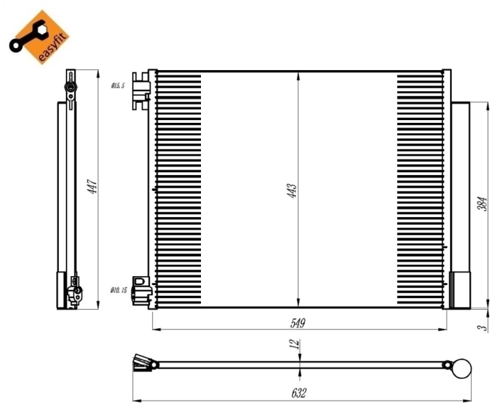 Condenseur, climatisation NRF 350393