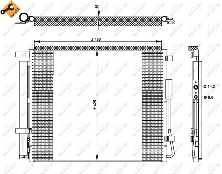 Condenseur, climatisation NRF 350333