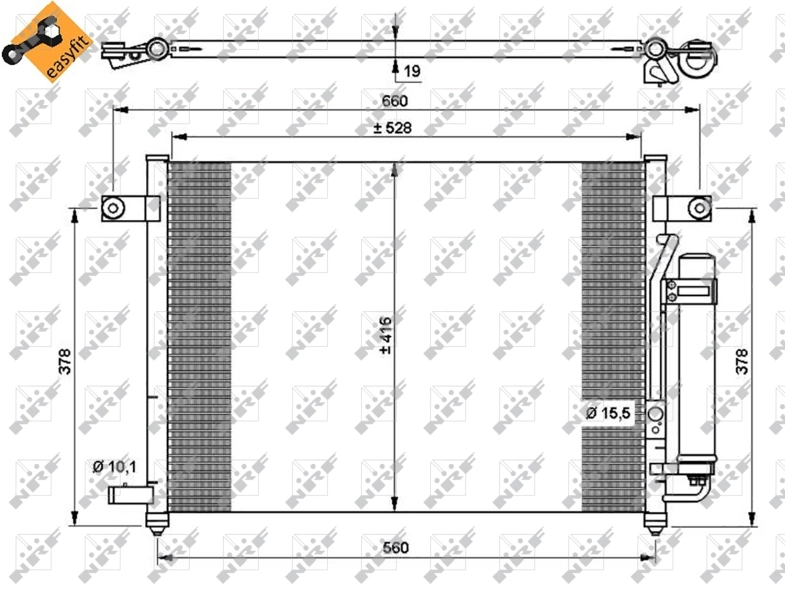 Condenseur, climatisation NRF 35767