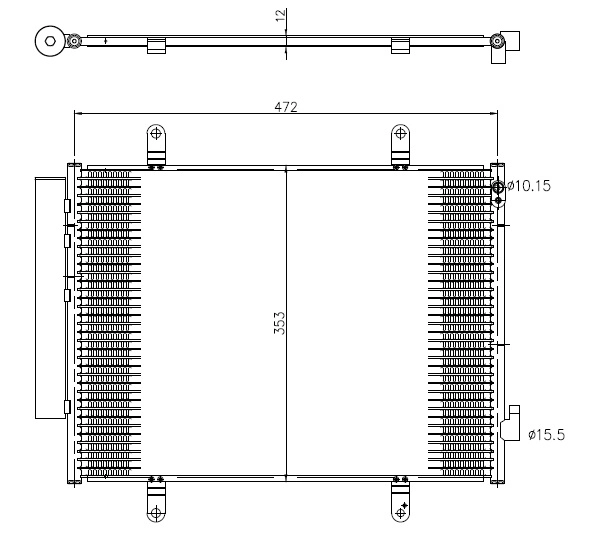 Condenseur, climatisation NRF 350371