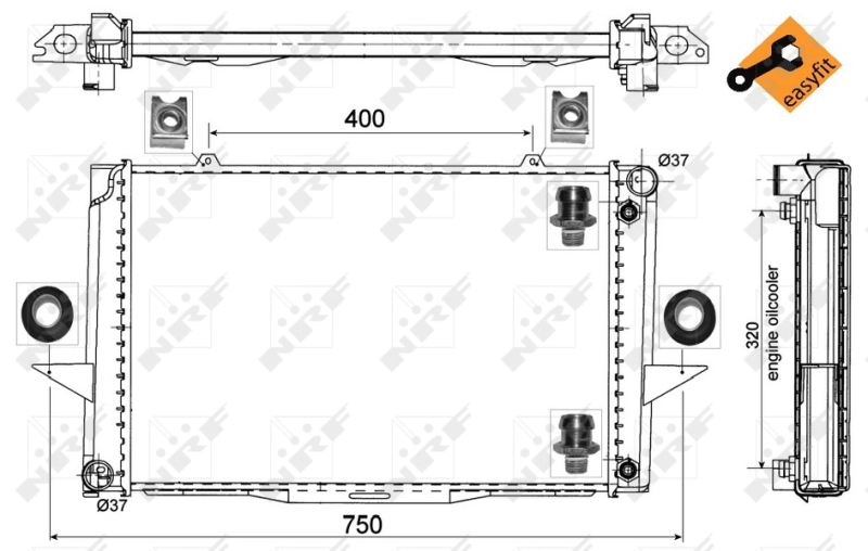 Radiateur, refroidissement du moteur NRF 529509