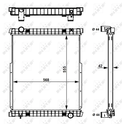 Radiateur, refroidissement du moteur NRF 58377