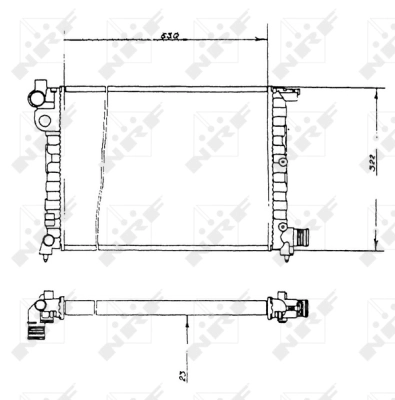 Radiateur, refroidissement du moteur NRF 58893