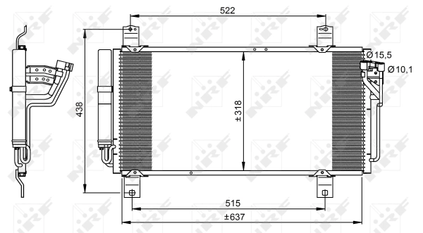 Condenseur, climatisation NRF 35949