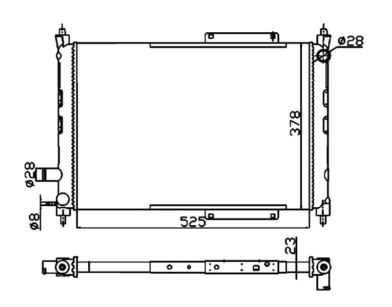 Radiateur, refroidissement du moteur NRF 55326A