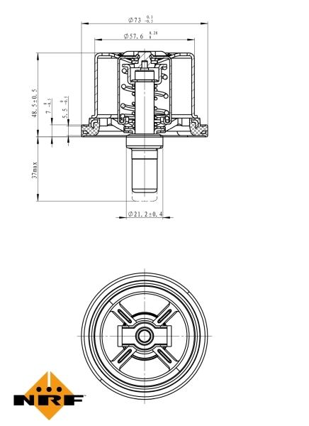 Thermostat, liquide de refroidissement NRF 725099